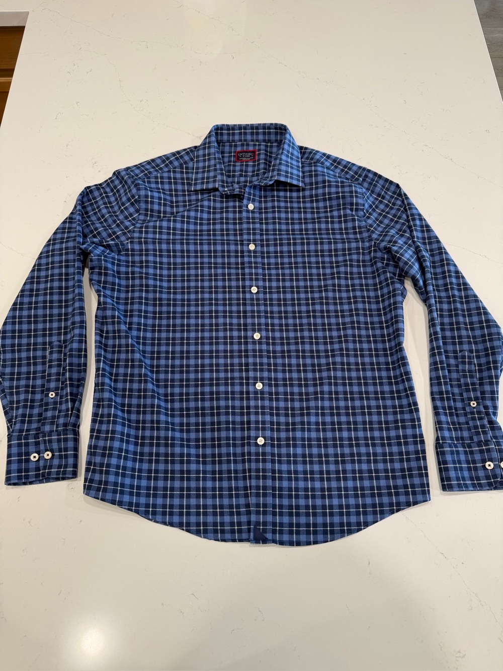UNTUCKit Blue Plaid Long-Sleeve Flannel Button-Down Shirt - XL